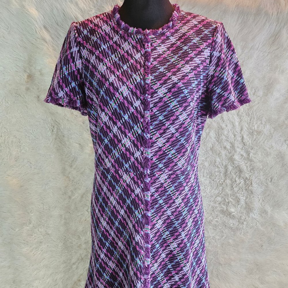 Chic Purple Plaid Women's Dress